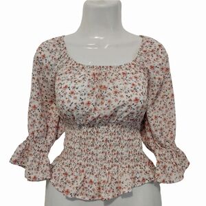 Philosophy Jr. - Floral Smock Off Shoulder Blouse